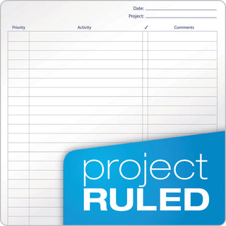 TOPS™ Docket Gold Project Planner, 1 Subject, Project-Management Format, Narrow Rule, Bronze Poly Cover, 8.5 x 6.75, 70 Sheets (TOP63826)