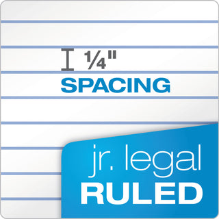 TOPS™ The Legal Pad Plus Ruled Perforated Pads with 40 pt. Back, Narrow Rule, 50 White 5 x 8 Sheets, Dozen (TOP71500)