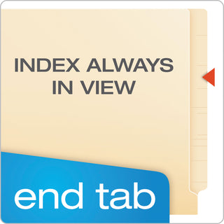 Pendaflex® SmartShield End Tab File Folders, Straight Tab, Letter Size, Manila, 75/Box (ESS62710)