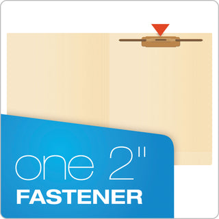 Pendaflex® SmartShield End Tab 1-Fastener Folders, Straight Tab, Letter Size, Manila, 50/Box (ESS62711)