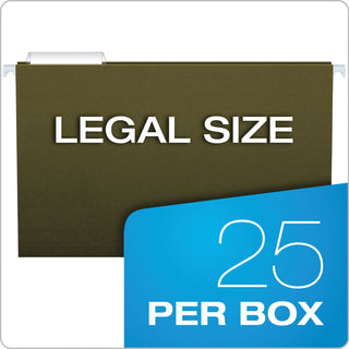 Pendaflex® Standard Green Hanging Folders, Legal Size, 1/3-Cut Tab, Standard Green, 25/Box (ESS81621)