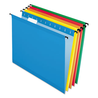 Pendaflex® SureHook Hanging Folders, Letter Size, 1/5-Cut Tab, Assorted, 20/Box (ESS615215AST)