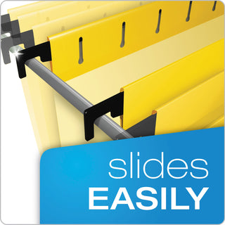 Pendaflex® SureHook Hanging Folders, Legal Size, 1/5-Cut Tab, Yellow, 20/Box (ESS615315YEL)