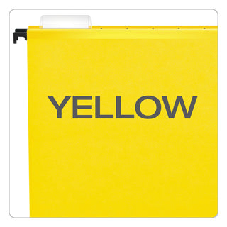 Pendaflex® SureHook Hanging Folders, Legal Size, 1/5-Cut Tab, Yellow, 20/Box (ESS615315YEL)