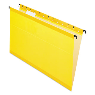 Pendaflex® SureHook Hanging Folders, Legal Size, 1/5-Cut Tab, Yellow, 20/Box (ESS615315YEL)