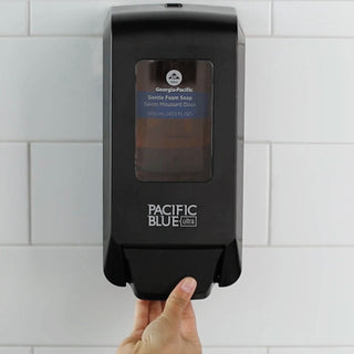 Georgia Pacific® Professional Wall-Mounted Manual Foaming Soap/Sanitizer Dispenser, Black, 5.6x4.4x11.5 (GPC53057)