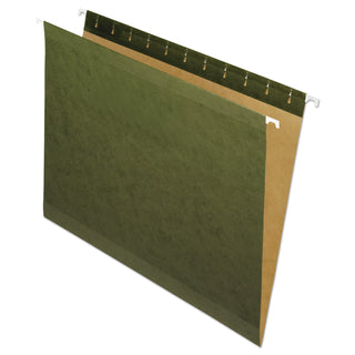 Pendaflex® Reinforced Hanging File Folders, Letter Size, Straight Tab, Standard Green, 25/Box (ESS4152)