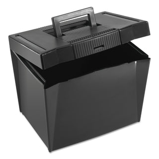 Pendaflex® Portable Letter Size File Box, Letter Files, 13.5" x 10.25" x 10.88", Black (ESS20861)