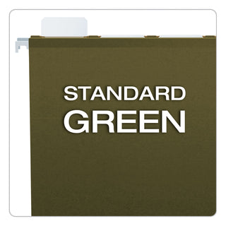 Pendaflex® Ready-Tab Extra Capacity Reinforced Colored Hanging Folders, Letter Size, 1/5-Cut Tab, Standard Green, 20/Box (ESS42701)