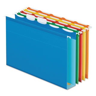 Pendaflex® Ready-Tab Extra Capacity Reinforced Colored Hanging Folders, Letter Size, 1/5-Cut Tab, Assorted, 20/Box (ESS42700)