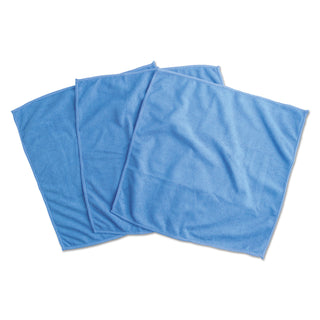 Universal® Microfiber Cleaning Cloth, 12 x 12, Blue, 3/Pack (UNV43664)