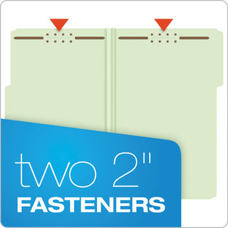 Pendaflex® Heavy-Duty Pressboard Folders w/ Embossed Fasteners, Legal Size, Green, 25/Box (ESS17186)