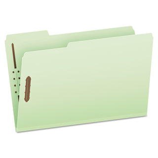Pendaflex® Heavy-Duty Pressboard Folders w/ Embossed Fasteners, Legal Size, Green, 25/Box (ESS17187)
