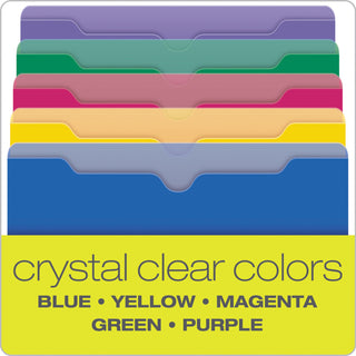 Pendaflex® Poly File Jackets, Straight Tab, Letter Size, Assorted Colors, 10/Pack (ESS50990)