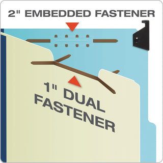 Pendaflex® Hanging Classification Folders with Dividers, Legal Size, 2 Dividers, 2/5-Cut Tab, Blue (ESS59352)