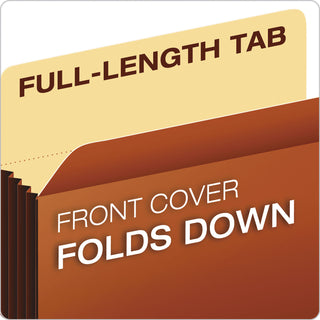 Pendaflex® Standard Expanding File Pockets, 1.75" Expansion, Letter Size, Red Fiber, 25/Box (ESS1514COX)