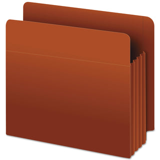 Pendaflex® Heavy-Duty End Tab File Pockets, 3.5" Expansion, Letter Size, Red Fiber, 10/Box (ESS95343)