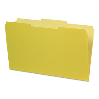 Pendaflex® Interior File Folders, 1/3-Cut Tabs, Legal Size, Yellow, 100/Box (ESS435013YEL)