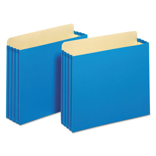 Pendaflex® File Cabinet Pockets, 3.5" Expansion, Letter Size, Blue, 10/Box (GLWFC1524EBLU)