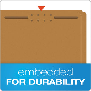 Pendaflex® Kraft Folders with Two Fasteners, 1/3-Cut Tabs, Letter Size, Kraft, 50/Box (ESSFK212)
