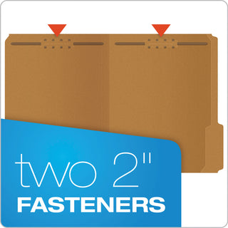 Pendaflex® Kraft Folders with Two Fasteners, 1/3-Cut Tabs, Letter Size, Kraft, 50/Box (ESSFK212)