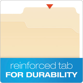 Pendaflex® Manila Folders with One Fastener, 1/3-Cut Tabs, Letter Size, 50/Box (ESSFM210)