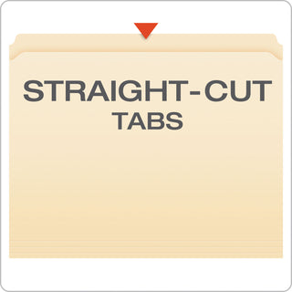 Pendaflex® Manila Folders with One Fastener, Straight Tab, Letter Size, 50/Box (ESSFM211)