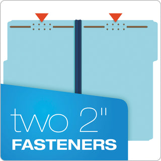 Pendaflex® Heavy-Duty Pressboard Folders w/ Embossed Fasteners, Legal Size, Blue, 25/Box (ESSFP313)