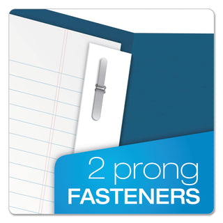Oxford™ Twin-Pocket Folders with 3 Fasteners, Letter, 1/2" Capacity, Blue, 25/Box (ESS57702)