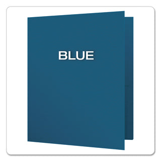 Oxford™ Twin-Pocket Folders with 3 Fasteners, Letter, 1/2" Capacity, Blue, 25/Box (ESS57702)