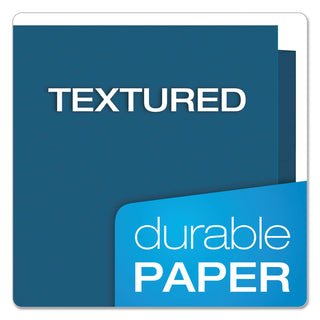 Oxford™ Twin-Pocket Folders with 3 Fasteners, Letter, 1/2" Capacity, Blue, 25/Box (ESS57702)