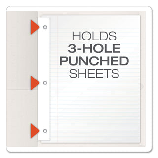 Oxford™ Twin-Pocket Folders with 3 Fasteners, Letter, 1/2" Capacity, White, 25/Box (ESS57704)