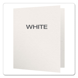 Oxford™ Twin-Pocket Folders with 3 Fasteners, Letter, 1/2" Capacity, White, 25/Box (ESS57704)