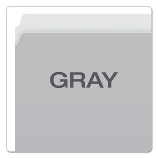 Pendaflex® Colored File Folders, Straight Tab, Letter Size, Gray/Light Gray, 100/Box (ESS152GRA)