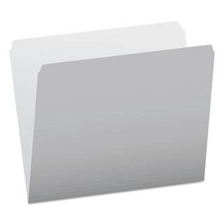 Pendaflex® Colored File Folders, Straight Tab, Letter Size, Gray/Light Gray, 100/Box (ESS152GRA)