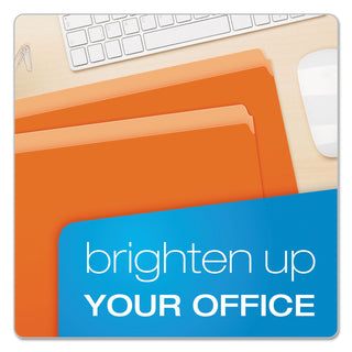 Pendaflex® Colored File Folders, Straight Tab, Letter Size, Orange/Light Orange, 100/Box (ESS152ORA)