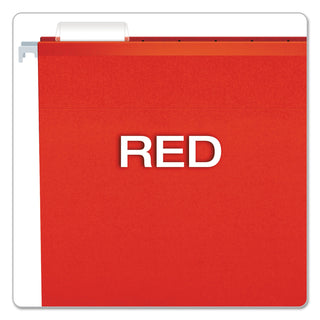 Pendaflex® Colored Reinforced Hanging Folders, Legal Size, 1/5-Cut Tab, Red, 25/Box (ESS415315RED)