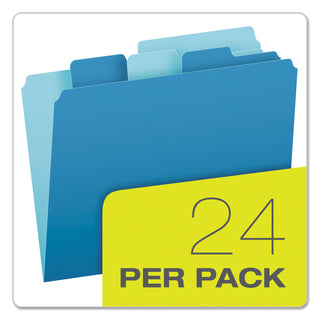Pendaflex® Divide It Up File Folders, 1/2-Cut Tabs, Letter Size, Assorted, 24/Pack (ESS10772)