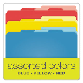 Pendaflex® Divide It Up File Folders, 1/2-Cut Tabs, Letter Size, Assorted, 24/Pack (ESS10772)