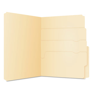 Pendaflex® Divide It Up File Folders, 1/2-Cut Tabs, Letter Size, Manila, 24/Pack (ESS10770)