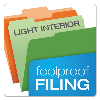 Pendaflex® Colored File Folders, 1/3-Cut Tabs, Letter Size, Assorted, 100/Box (ESS15213ASST)