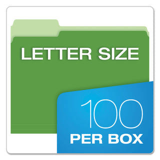 Pendaflex® Colored File Folders, 1/3-Cut Tabs, Letter Size, Assorted, 100/Box (ESS15213ASST)