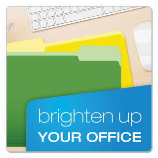 Pendaflex® Colored File Folders, 1/3-Cut Tabs, Letter Size, Assorted, 100/Box (ESS15213ASST)