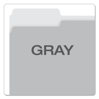 Pendaflex® Colored File Folders, 1/3-Cut Tabs, Letter Size, Gray/Light Gray, 100/Box (ESS15213GRA)