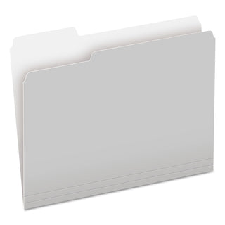 Pendaflex® Colored File Folders, 1/3-Cut Tabs, Letter Size, Gray/Light Gray, 100/Box (ESS15213GRA)