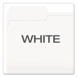 Pendaflex® Colored File Folders, 1/3-Cut Tabs, Letter Size, White, 100/Box (ESS15213WHI)