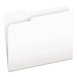 Pendaflex® Colored File Folders, 1/3-Cut Tabs, Letter Size, White, 100/Box (ESS15213WHI)