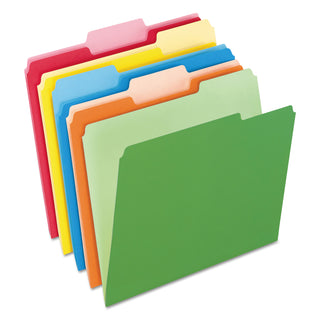 Pendaflex® Colored File Folders, 1/3-Cut Tabs, Letter Size, Assorted, 100/Box (ESS15213ASST)