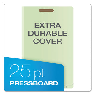 Pendaflex® End Tab Classification Folders, 1 Divider, Legal Size, Pale Green, 10/Box (ESS23314)