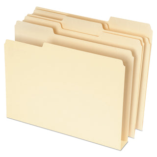 Pendaflex® Double Stuff File Folders, 1/3-Cut Tabs, Letter Size, Manila, 50/Pack (PFX54459)